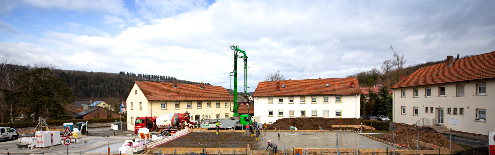 Gießen der zweiten Bodenplatte